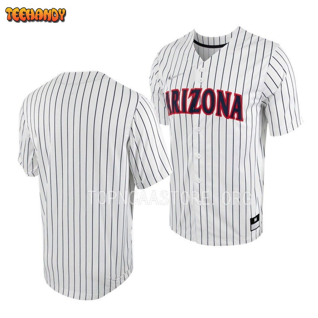 Arizona Wildcats College Baseball White Full-Button Jersey