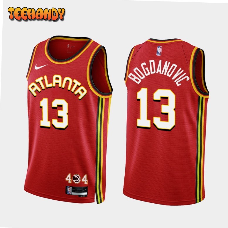 Atlanta Hawks Bogdan Bogdanovic 2022-23 Red Icon Edition Jersey