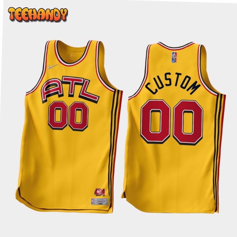 Atlanta Hawks Custom 2022-23 Gold Earned Edition Jersey