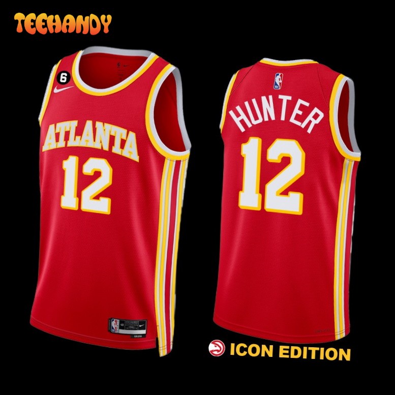 Atlanta Hawks De’Andre Hunter 2022-23 Icon Edition Jersey Red