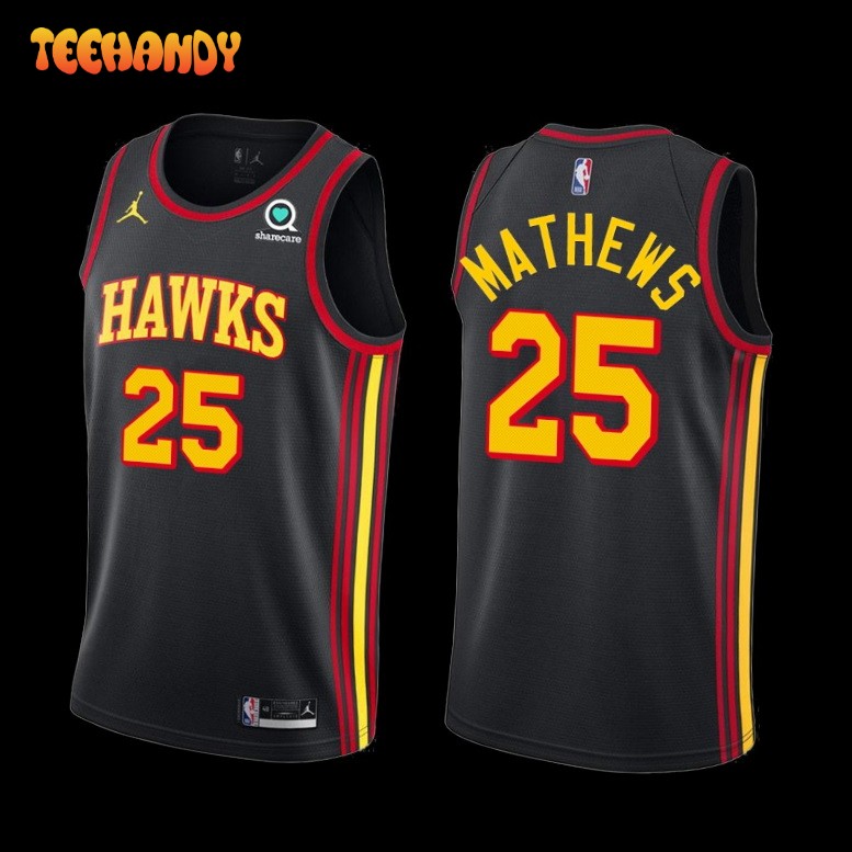 Atlanta Hawks Garrison Mathews 2022-23 Statement Edition Jersey Black