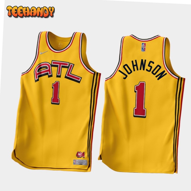 Atlanta Hawks Jalen Johnson 2022-23 Gold Earned Edition Jersey