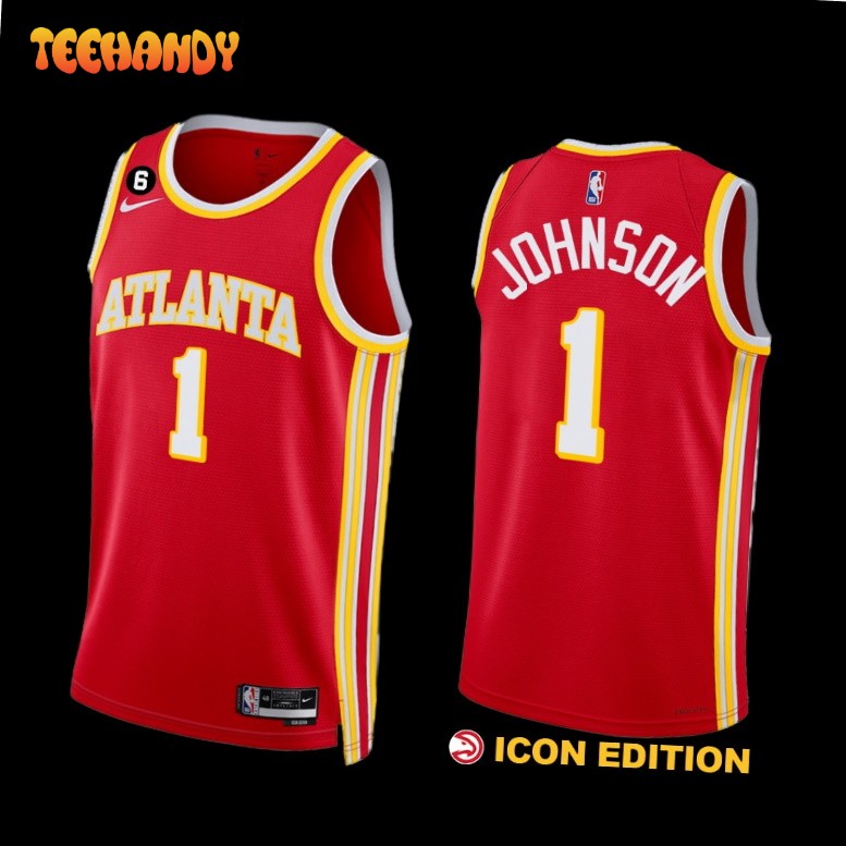 Atlanta Hawks Jalen Johnson 2022-23 Icon Edition Jersey Red