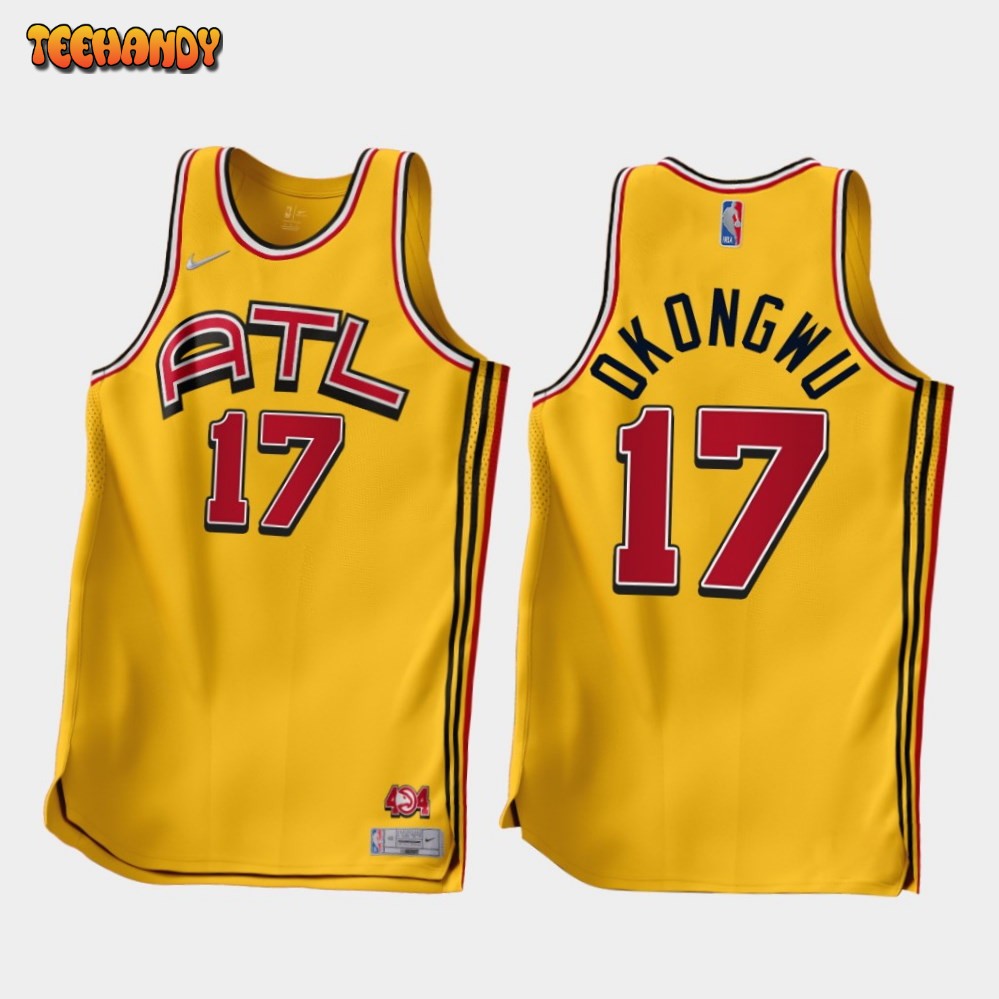 Atlanta Hawks Onyeka Okongwu 2022-23 Gold Earned Edition Jersey