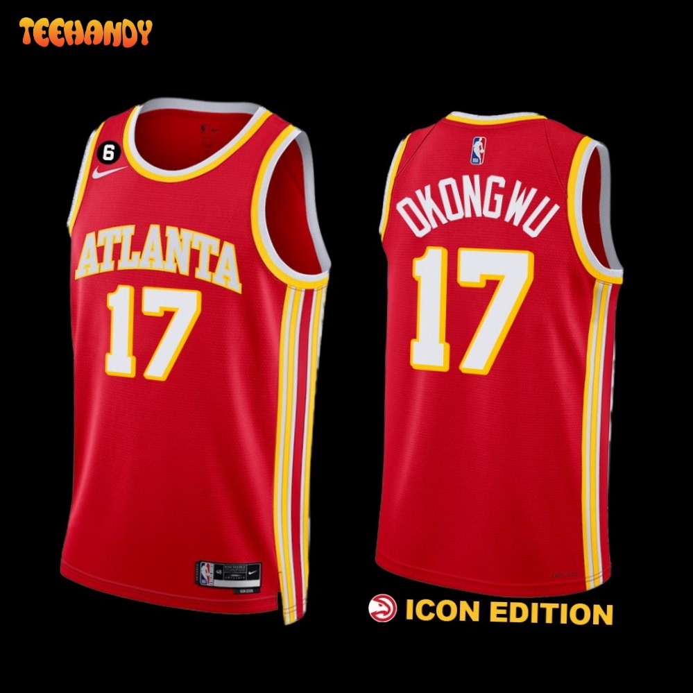 Atlanta Hawks Onyeka Okongwu 2022-23 Icon Edition Jersey Red