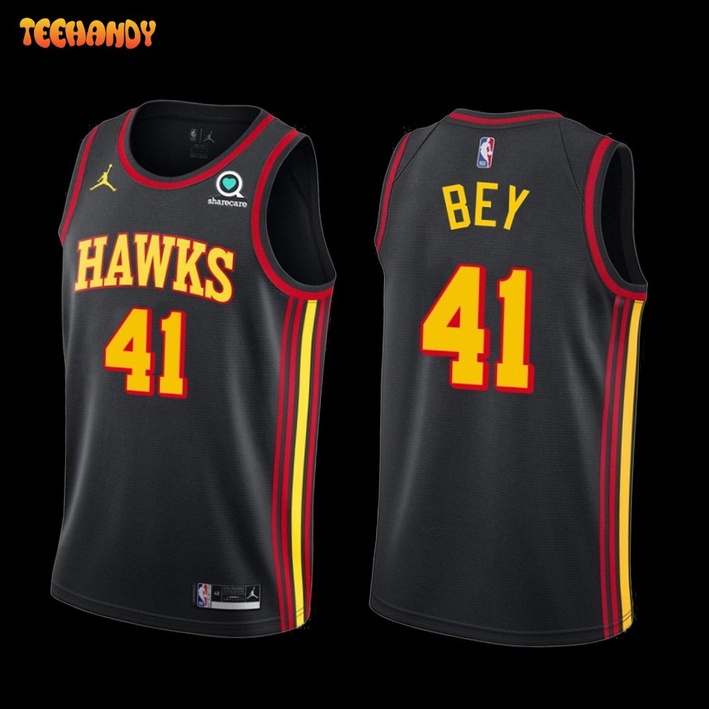 Atlanta Hawks Saddiq Bey 2022-23 Statement Edition Jersey Black