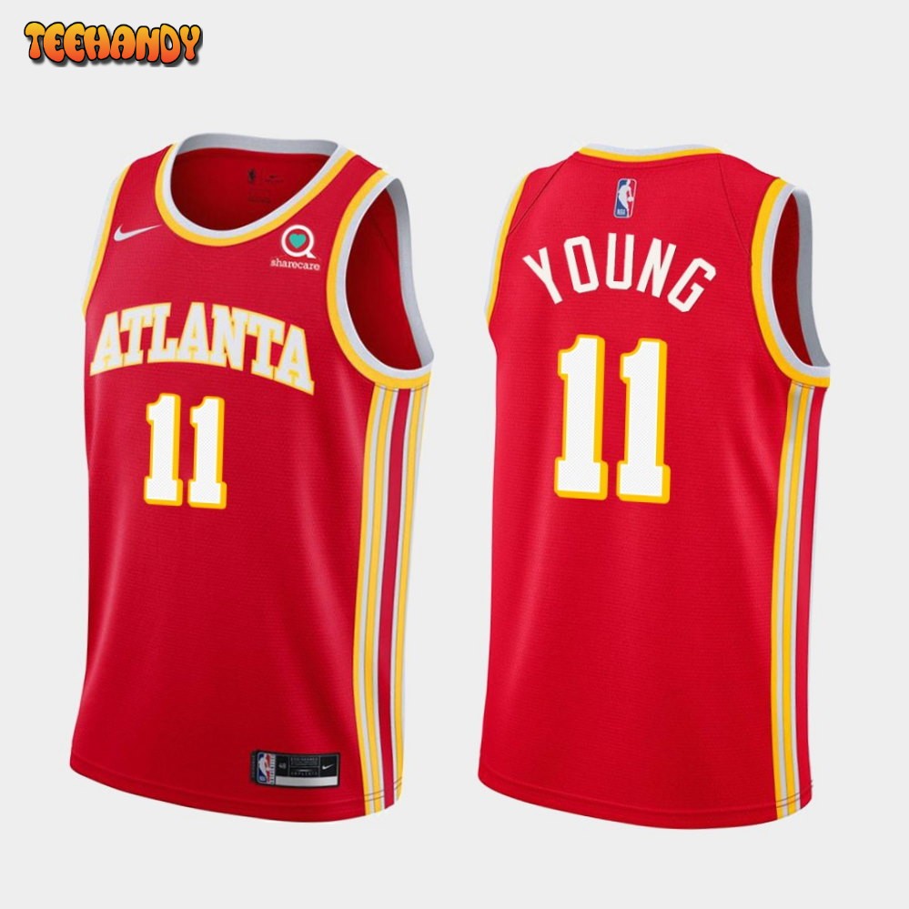 Atlanta Hawks Trae Young 2021 Red Icon Jersey