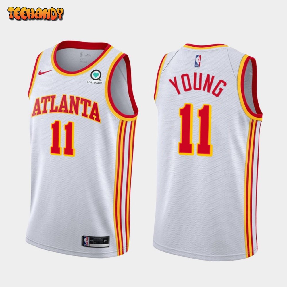 Atlanta Hawks Trae Young 2021 White Association Jersey