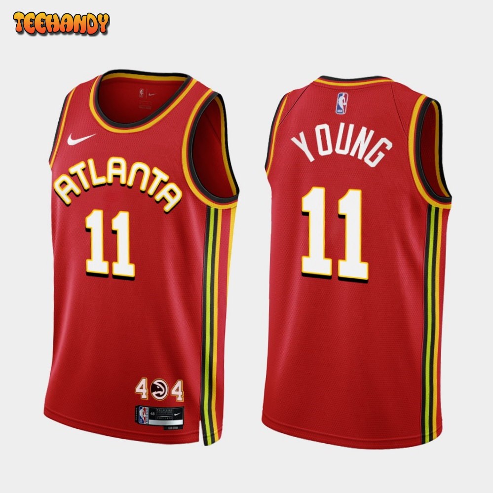 Atlanta Hawks Trae Young 2022-23 Red Icon Edition Jersey