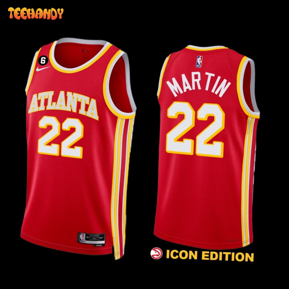 Atlanta Hawks Tyrese Martin 2022-23 Icon Edition Jersey Red