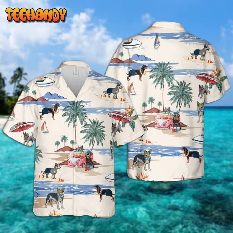 Australian Cattle Dog Summer Beach Aloha Hawaiian Shirt