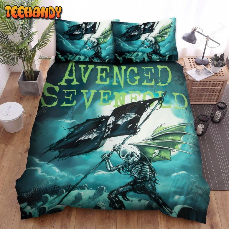 Avenged Sevenfold Skeleton With Wings With The Flag Bedding Sets