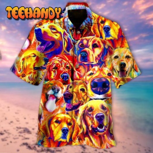 Awesome Golden Retriever Hawaiian Shirt