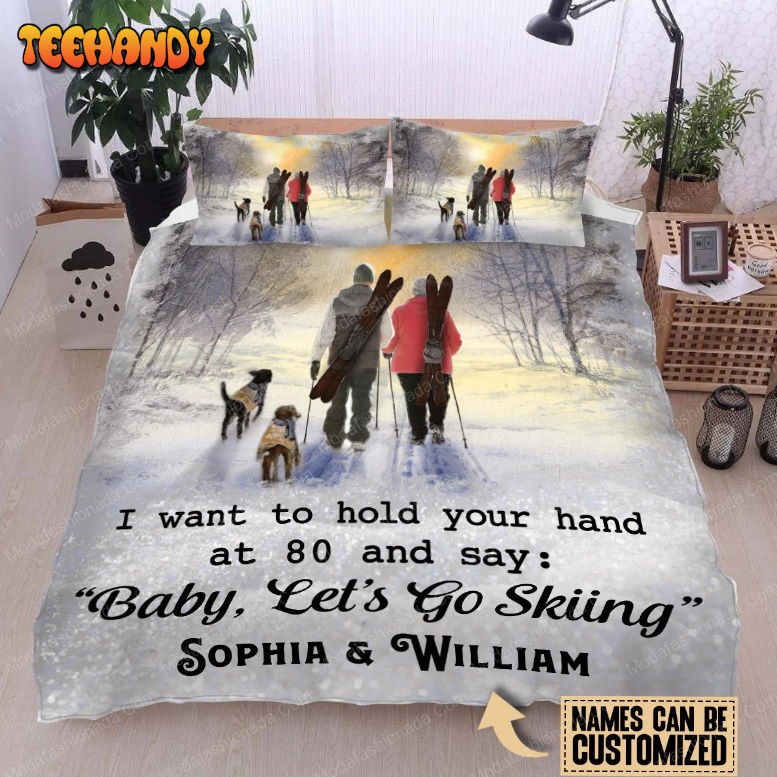 Baby, Let’s Go Skiing Personalized Bedding Sets