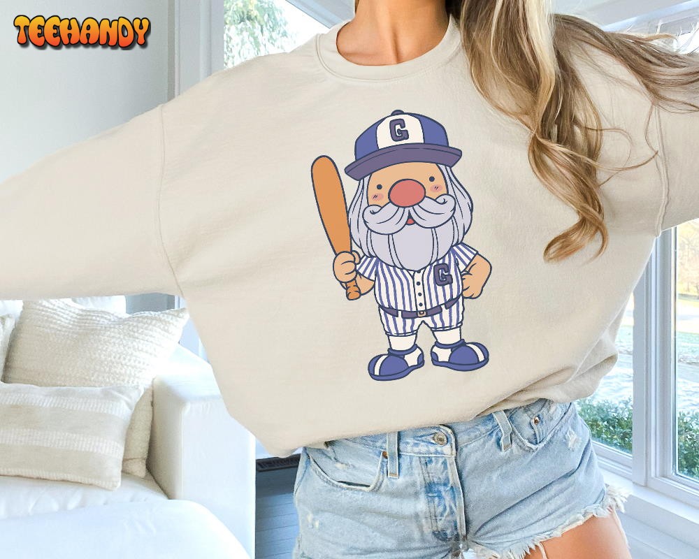 Baseball Gnomes Sweatshirt T-Shirt, Gnom Playing Baseball Shirt