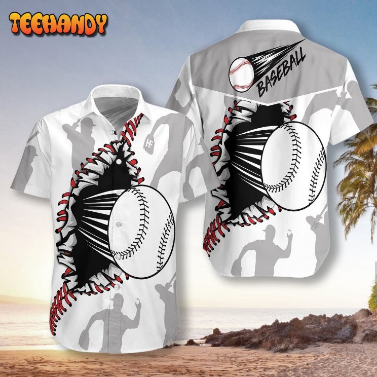 Baseball Wear Out Pattern Unisex Hawaiian Shirt