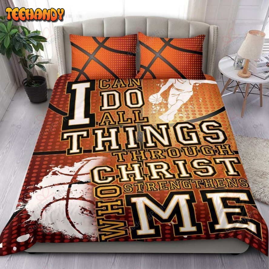 Basketball I Can Do All Things Duvet Cover Bedding Sets