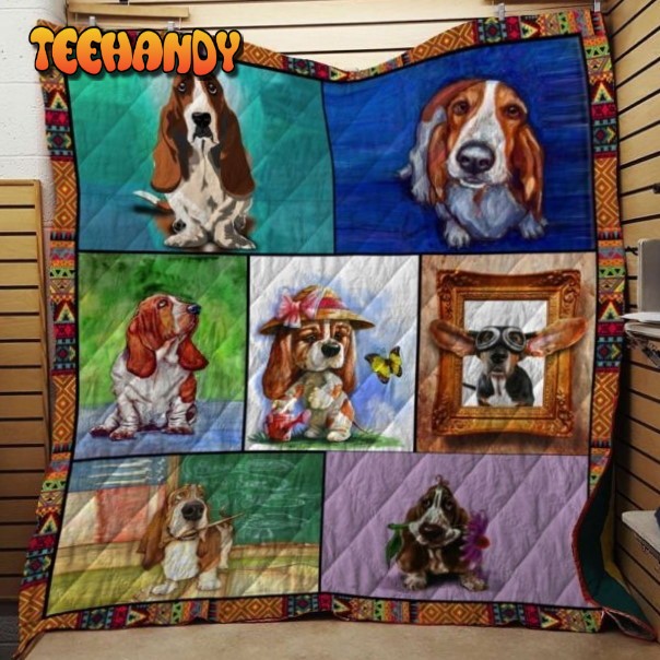 Basset Hound Dog 3D Customized Quilt Blanket