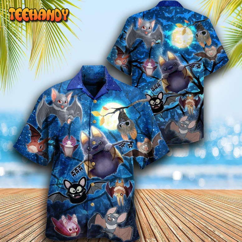 Bat Cute Bats Of The Night Not Scared But Cute Hawaiian Shirt