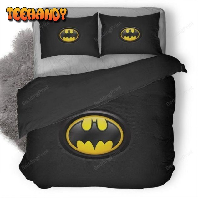 Batman Returns Iconic Black And Yellow Logo Duvet Cover Bedding Sets