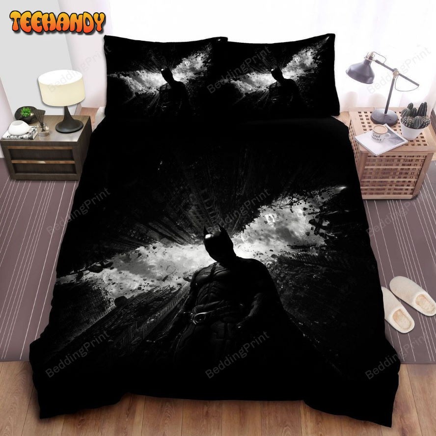 Batman The Dark Knight Rises Black &amp White Poster Duvet Cover Bedding Sets