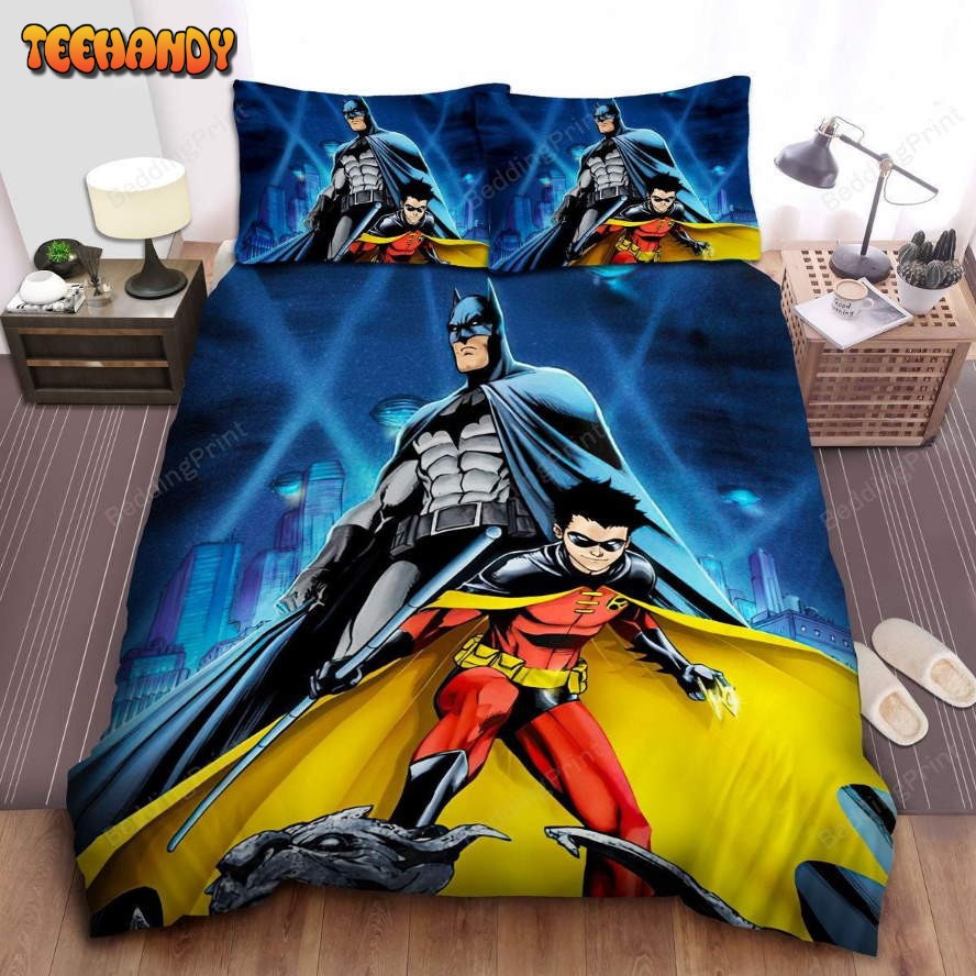 Batman Vs Robin In Comic Art Style Duvet Cover Bedding Sets