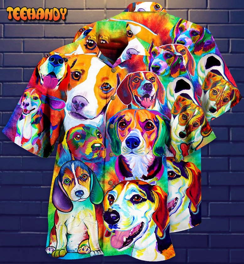 Beagle Dogs Painting Beautiful Hawaiian Shirt