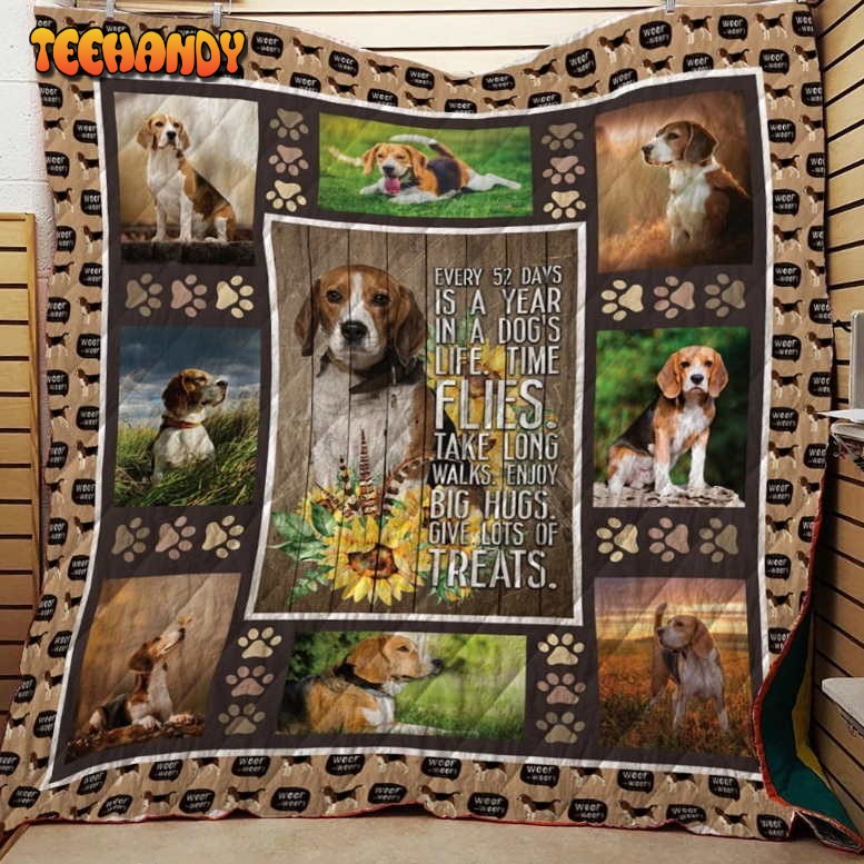 Beagle Treat It Better 3D Quilt Blanket