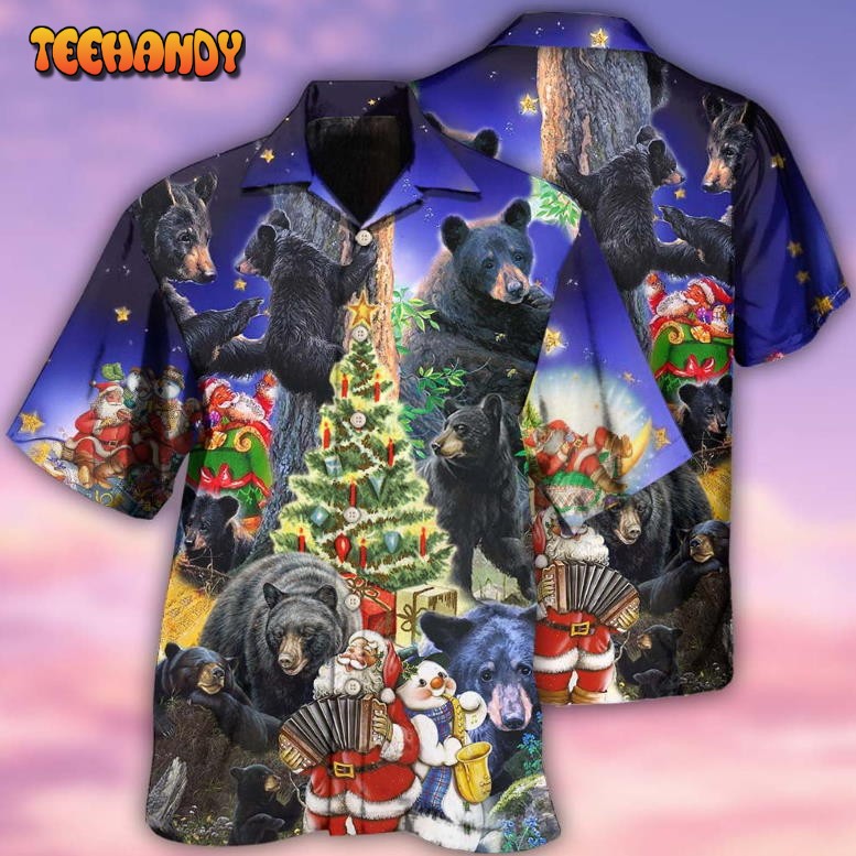 Bear Family Into Spring Merry Christmas Hawaiian Shirt