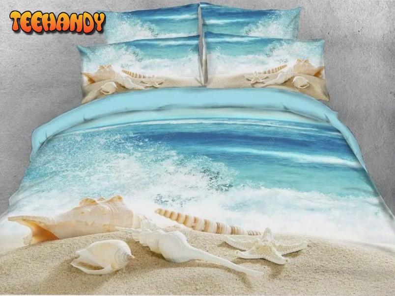 Beautiful Shells on The Beach 3D Printed Duvet Cover Bedding Sets