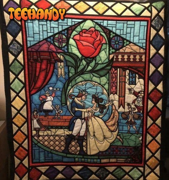 Beauty And The Beast Fabric Createdon Disney Quilt Blanket