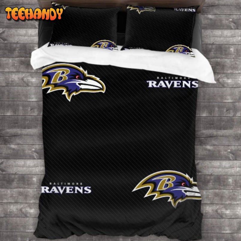 Bedding Sets With 3 Pieces Baltimore Ravens Logo Bedding Sets