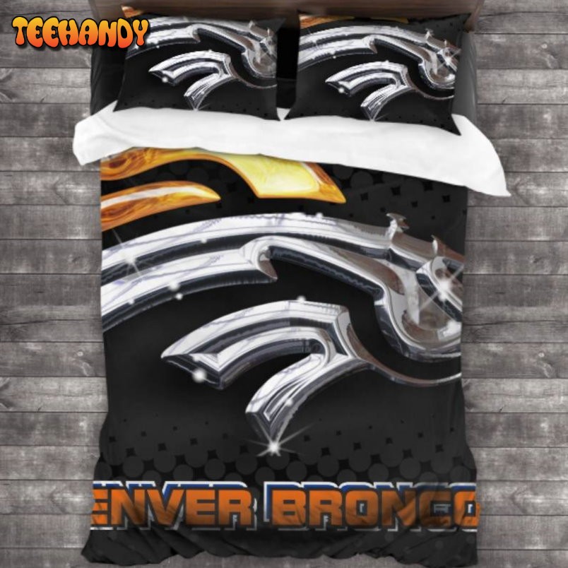 Bedding Sets with 3 Pieces Denver Broncos Logo Bedding Sets