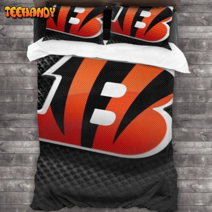 Bedding Sets with 3 Pieces NFL Cincinnati Bengals Logo Bedding Sets