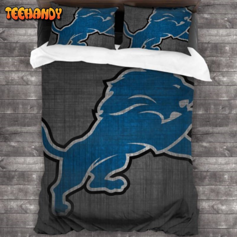 Bedding Sets with 3 Pieces NFL Detroit Lions Logo Bedding Sets