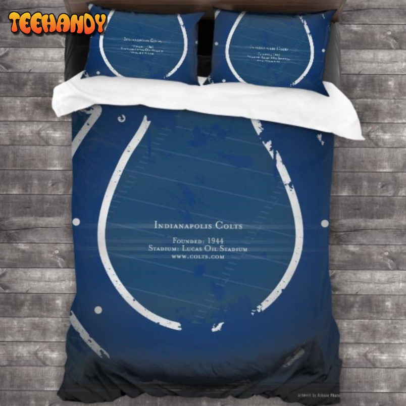 Bedding Sets with 3 Pieces NFL Indianapolis Colts Logo Bedding Sets