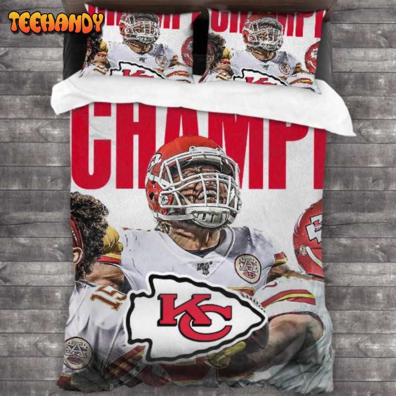 Bedding Sets with 3 Pieces NFL Kansas City Chiefs Logo Bedding Sets