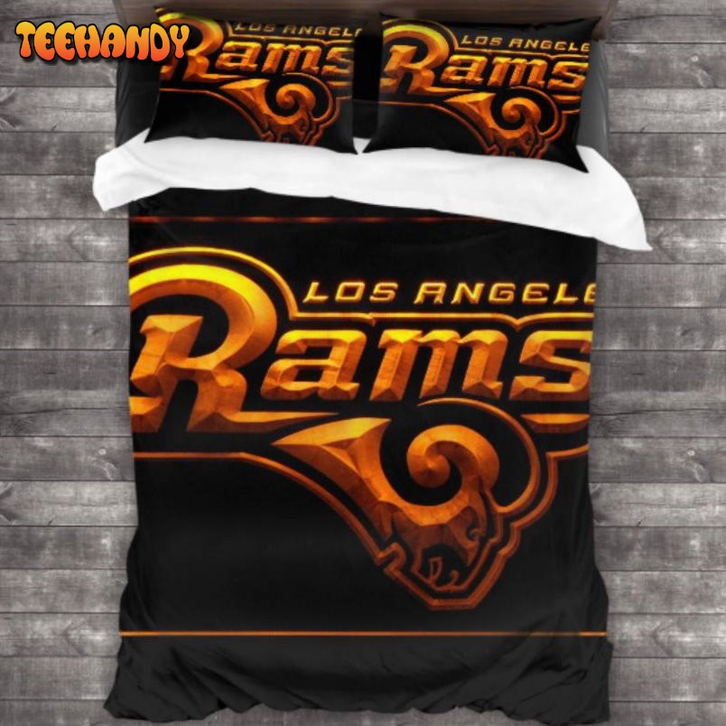 Bedding Sets with 3 Pieces NFL Los Angeles Rams Logo Bedding Sets