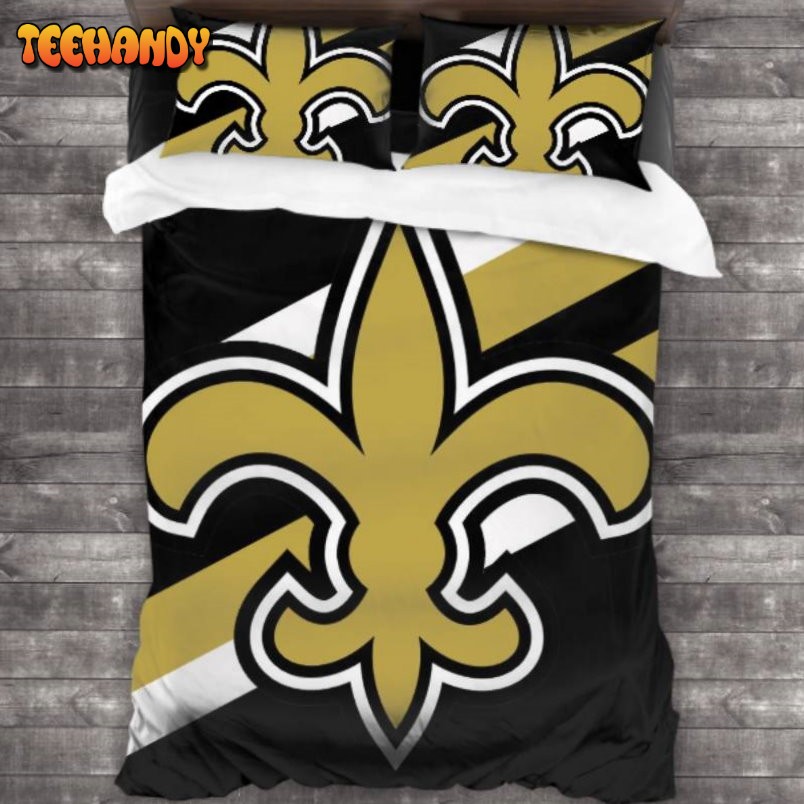 Bedding Sets with 3 Pieces NFL New Orleans Saints Logo Bedding Sets