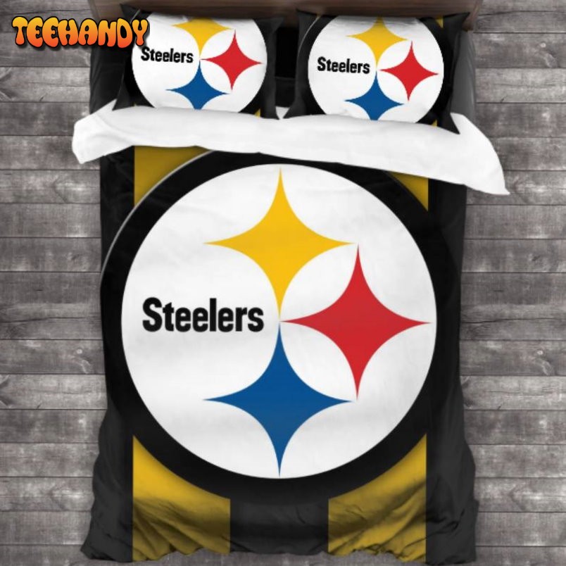 Bedding Sets with 3 Pieces NFL Pittsburgh Steelers Logo Bedding Sets