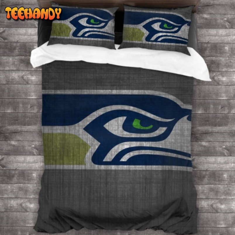 Bedding Sets with 3 Pieces NFL Seattle Seahawks Logo Bedding Sets