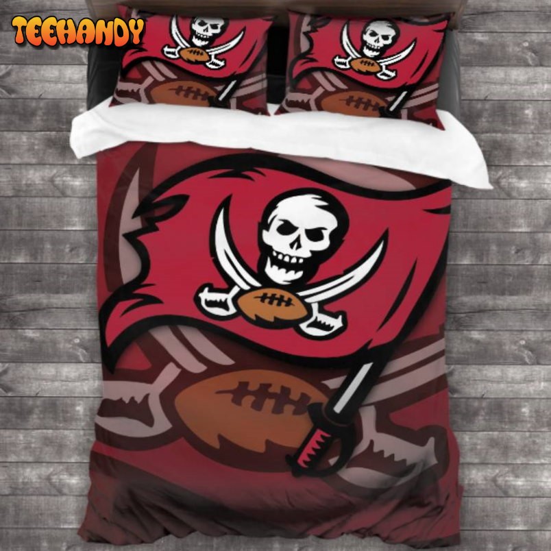 Bedding Sets with 3 Pieces NFL Tampa Bay Buccaneers Logo Bedding Sets