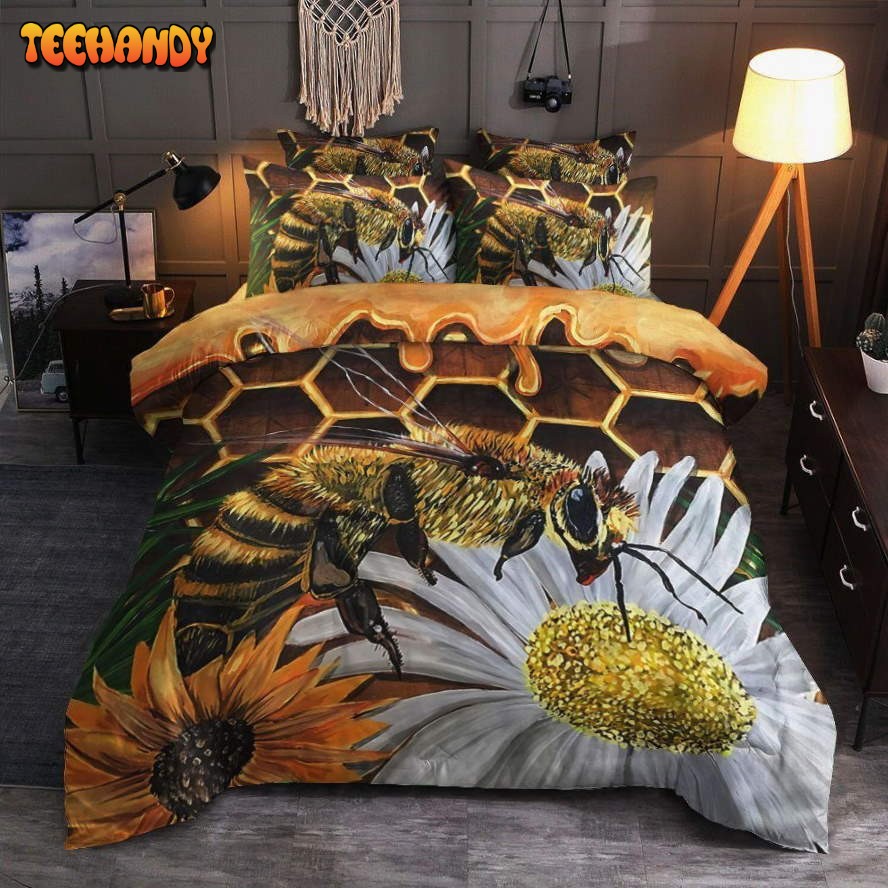 Bee Bed Sheets Spread Duvet Cover Bedding Sets