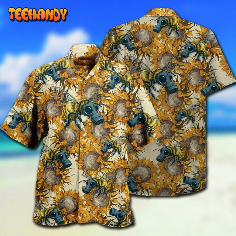 Bee Bees Fly Everywhere And Sunflowers Hawaiian Shirt