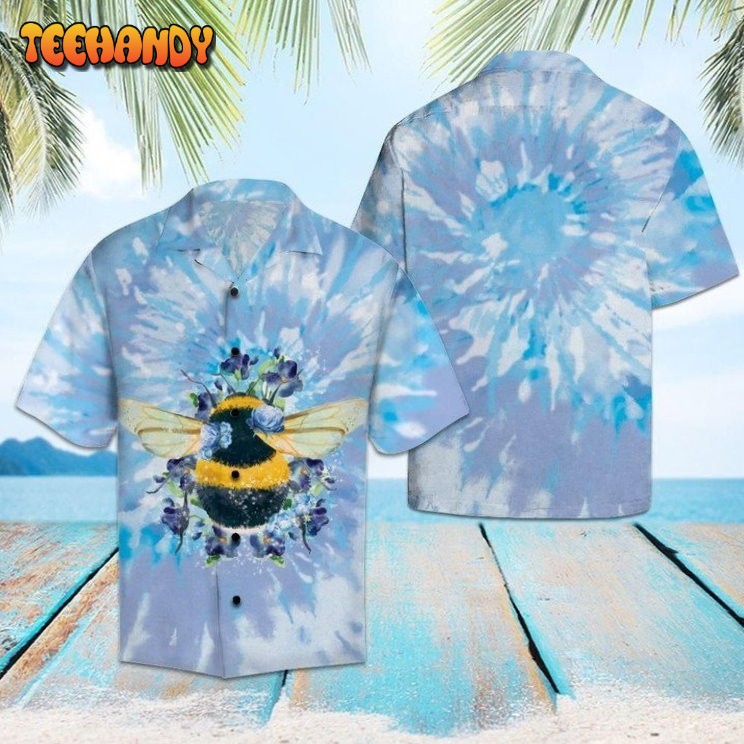 Bee Tie Dye Aloha Hawaiian Shirt