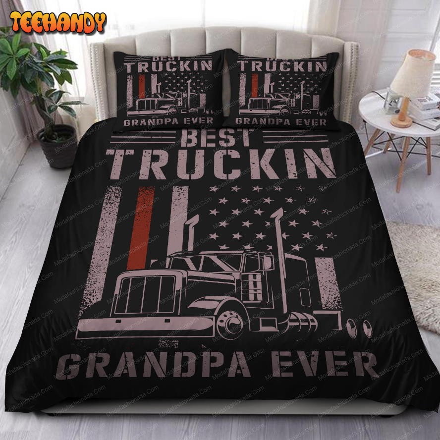 Best Truckin Grandpa Ever Duvet Cover Bedding Sets