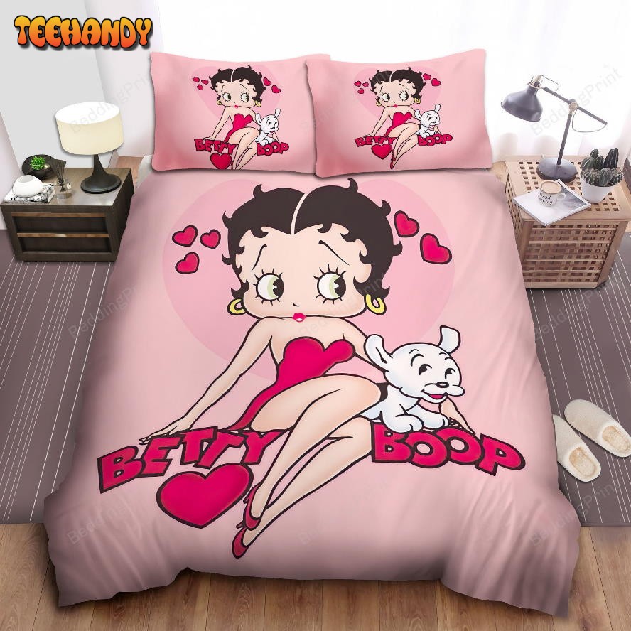 Betty Boop &amp Puppy Bed Sheets Spread Duvet Cover Bedding Sets