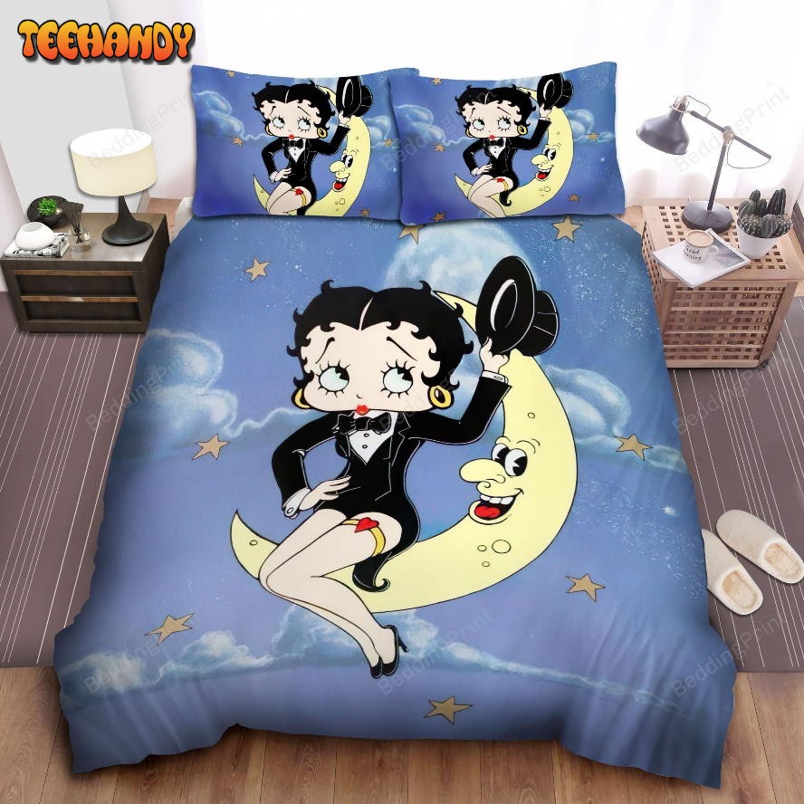 Betty Boop On The Moon Duvet Cover Bedding Sets