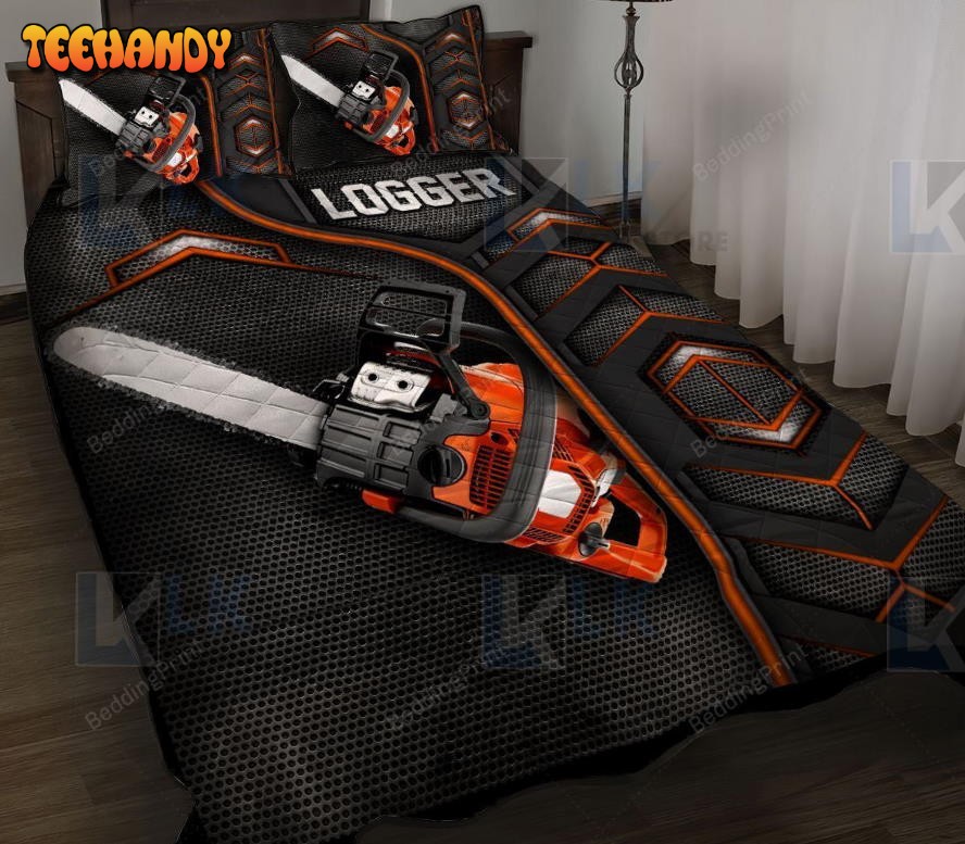 Big Chainsaw, Logger Bed Sheets Spread Duvet Cover Bedding Sets