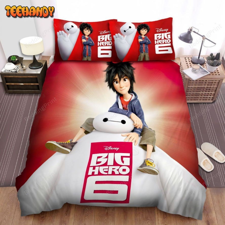 Big Hero 6 Baymax Carrying Hiro Bed Sheets Duvet Cover Bedding Sets